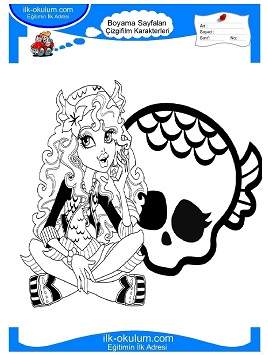 Çocuklar İçin Monster High Boyama Sayfaları 